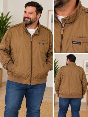 Members Only Vintage Iconic Racer Jacket Authentic 80’s Camel Tan 3XL